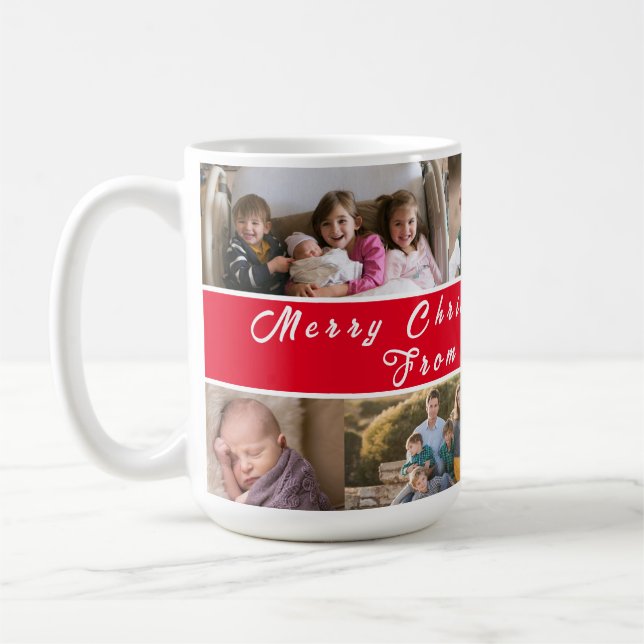 Family Merry Christmas Coffee Mug (Left)