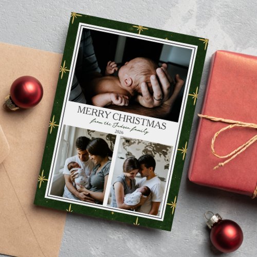 Family Merry Christmas Happy Holidays Photo Card