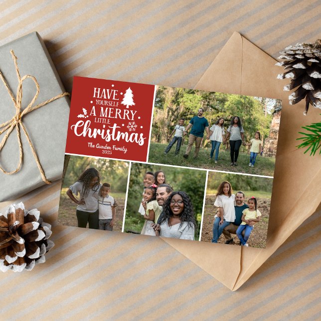 Family Merry Christmas Holiday Photo Card (Creator Uploaded)