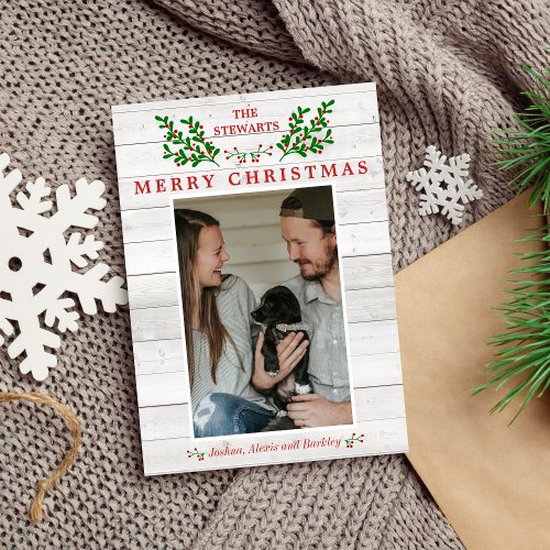 Family Merry Christmas Holiday Photo Card