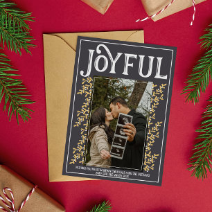 Family Merry Christmas Pregnant Photo Holiday Card