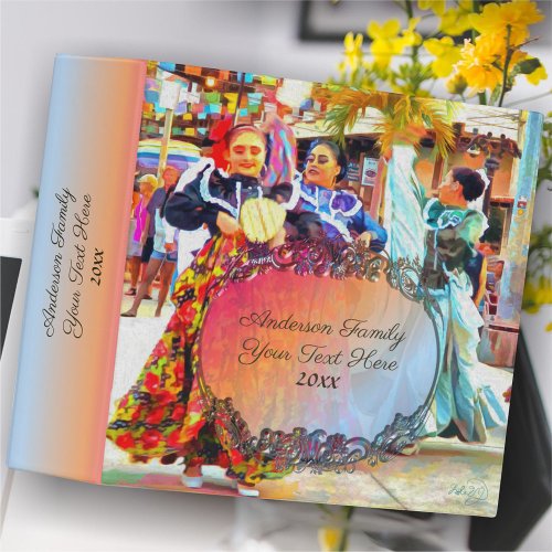 Family Mexican Festival Dancers 2549 3 Ring Binder