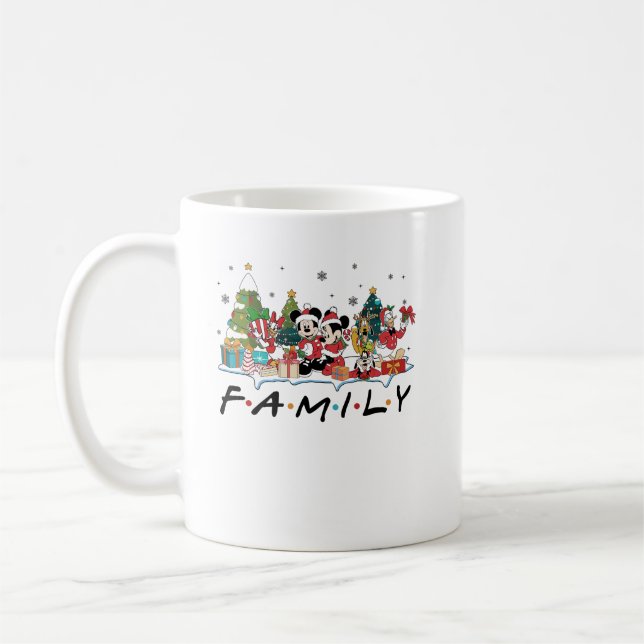 family mickey and friend christmas coffee mug (Left)