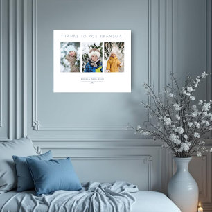 Family Minimalist 3 Photos Collage Keepsake Foam Board