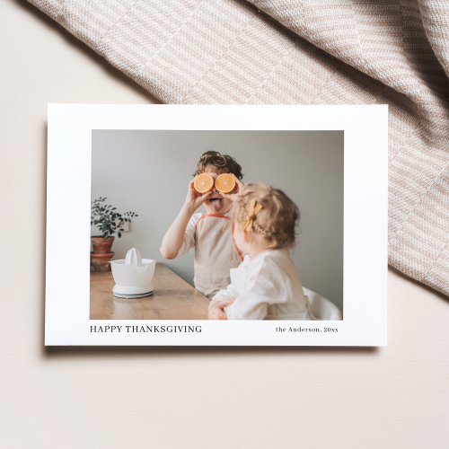 Family Modern Photo  Happy Thanksgiving Gift Postcard