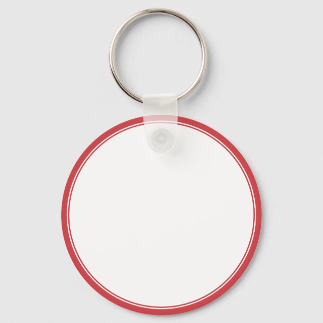 Family Modern Sporty Simple Photo Keepsake Keychain (Front)