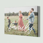 Family Modern Typography Overlay Photo Canvas Print at Zazzle
