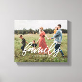 Family Modern typography overlay photo Canvas Print (Front)