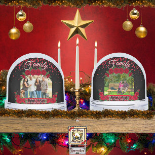 Family Moments That Change Us Forever Two Photo Snow Globe