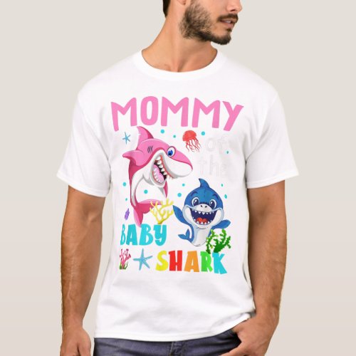 Family  Mommy Of The Baby Shark T_Shirt