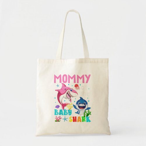 Family  Mommy Of The Baby Shark Tote Bag