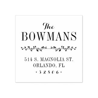 Family Monogram Address Stamp