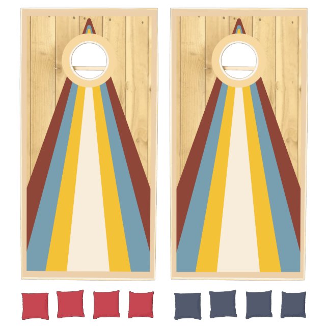  Family Monogram Name Wood Cornhole Set (Set)