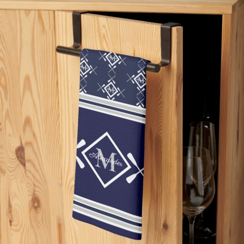 Family Monogram Nautical Boating Kitchen Towel