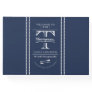 Family Monogram Navy Nautical Lake House Guest Book