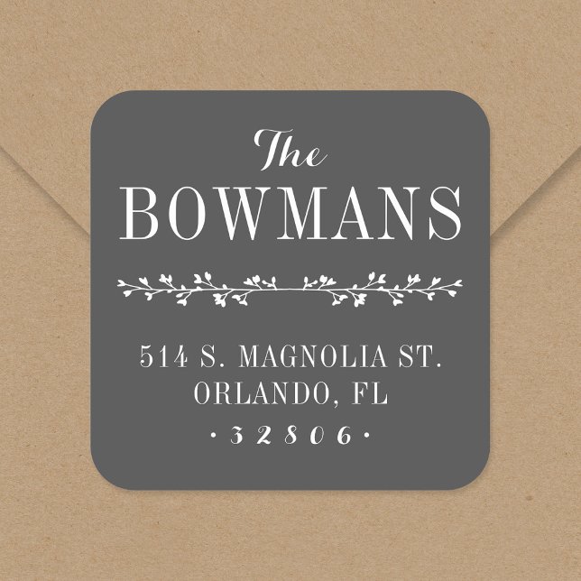 Family Monogram Return Address Stickers (Creator Uploaded)