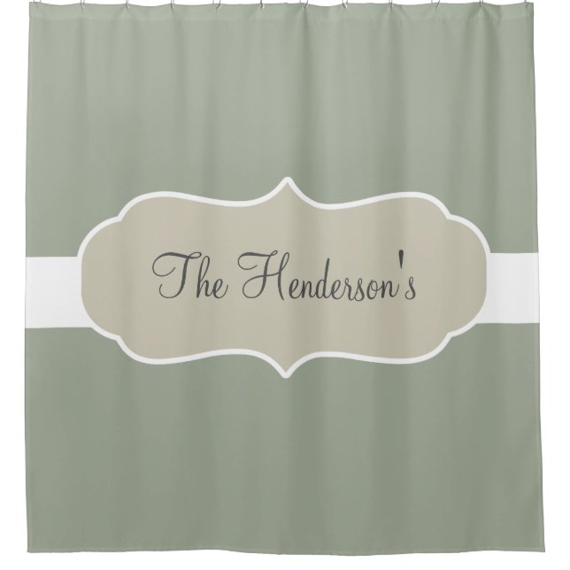 Family Monogram Shower Curtain (Front)