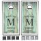 Family Monogram | Teal Green Wood Styled Beach