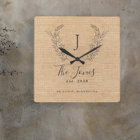 Family monogrammed rustic farmhouse elegant