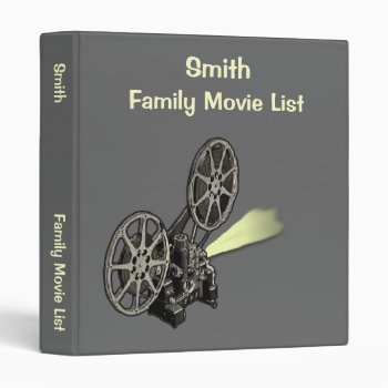 Family Movie List Organizer 3 Ring Binder by Lynnes_creations at Zazzle