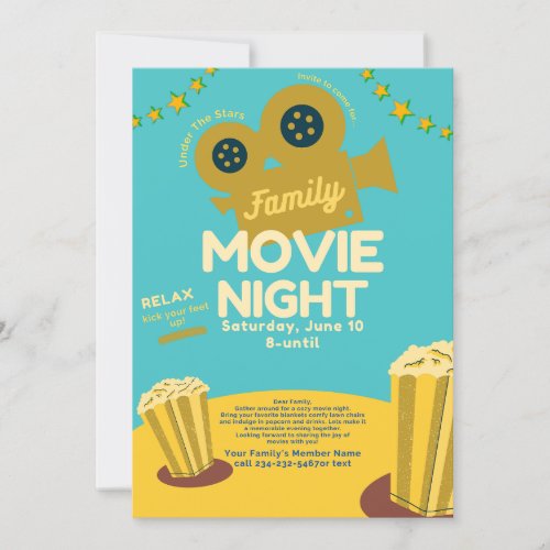 Family Movie Night Extravaganza Invitation