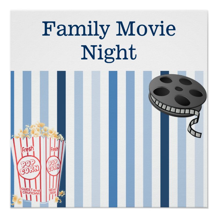 Family Movie Night Poster | Zazzle.com