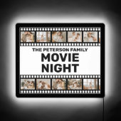 Family Movie Night with Photos Home Cinema Sign (Front)