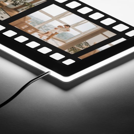 Family Movie Night with Photos Home Cinema Sign (Corner)
