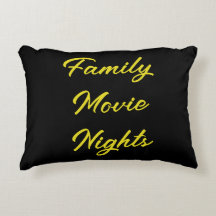 Family Movie Nights Typography Black Decor