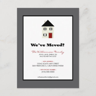 Family Moving Announcement 4.25" x 5.5" :: slate