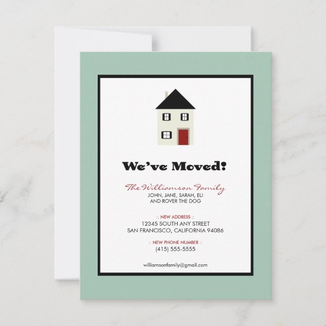 Family Moving Announcement (4.25x5.5") :: sky (Front)