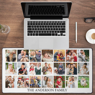 Family Multi Photo Collage Desk Mat