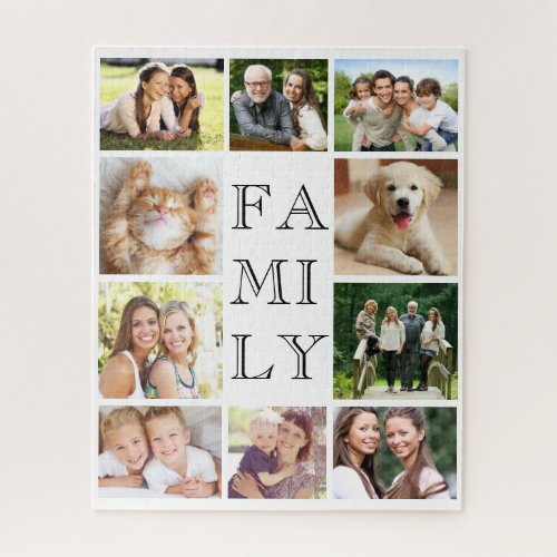 Family Multi_Photo Collage Personalized Jigsaw Puzzle
