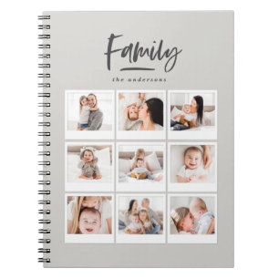 family multi photo photograph notebook