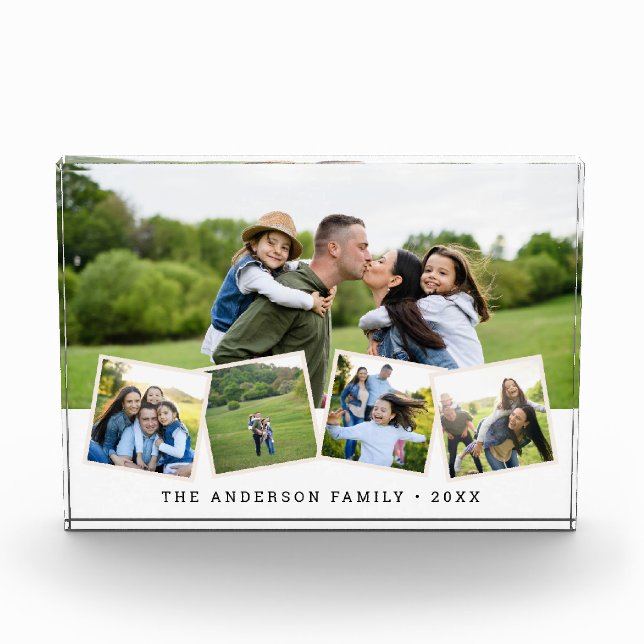 Family Name 5 Photo Horizontal Block Photoblock (Front)