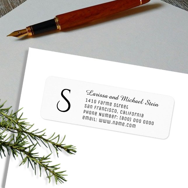 Family Name & Address Monogram Label (Creator Uploaded)