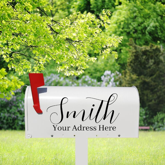 Family Name & Address - Personalized Mailbox  Sticker (Creator Uploaded)