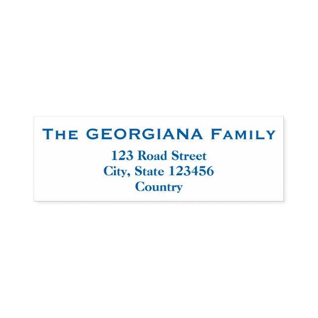 Family Name + Address Self-Inking Stamp (Design)