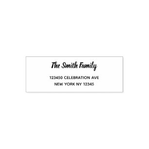 Family Name and Return Address Self-inking Stamp