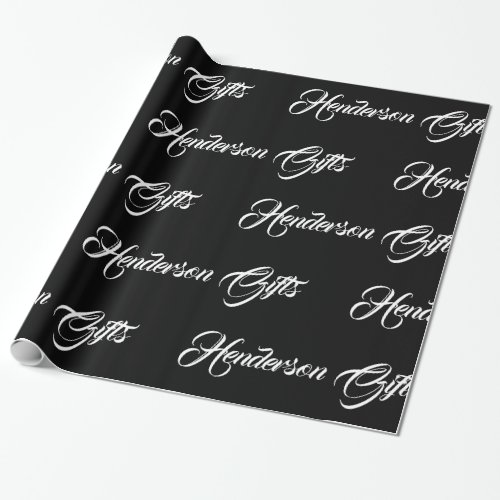 Family Name Any Name Christmas Holiday _ Wrapping Paper