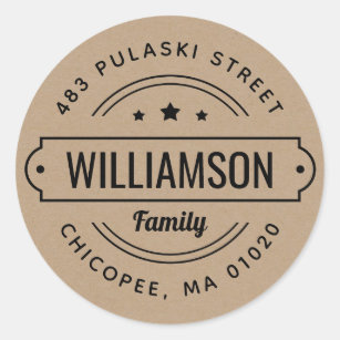 Round Return Address Labels | Zazzle