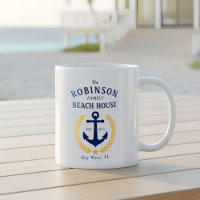 Family Name Beach House Anchor Gold Style Laurel