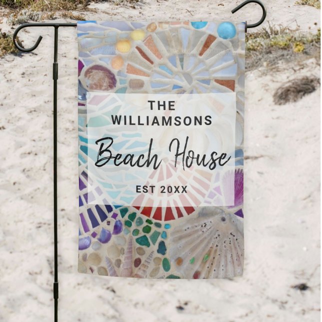 Family Name Beach House Garden Flag (Creator Uploaded)
