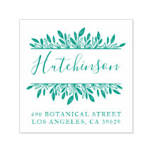 Family Name Botanical Hand-written Return Address