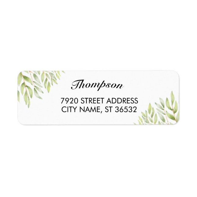 Family Name Botanical Label (Front)