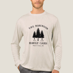Family Name Cabin Rustic Country Forest Trees Tri-Blend Shirt