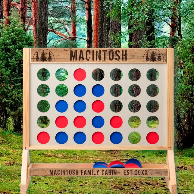 Family Name Cabin Rustic Wood Forest Trees Fast Four (Creator Uploaded)