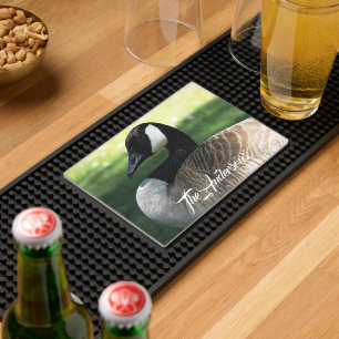 Family Name Canada Goose Wildlife Photo Bar Mat
