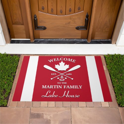 Family Name  Canadian Maple Leaf Custom Doormat