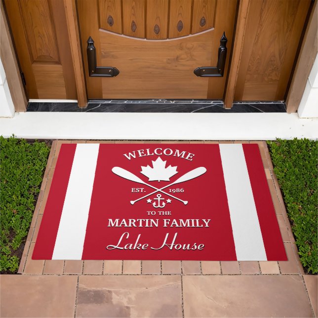 Family Name | Canadian Maple Leaf Custom Doormat (Outdoor)